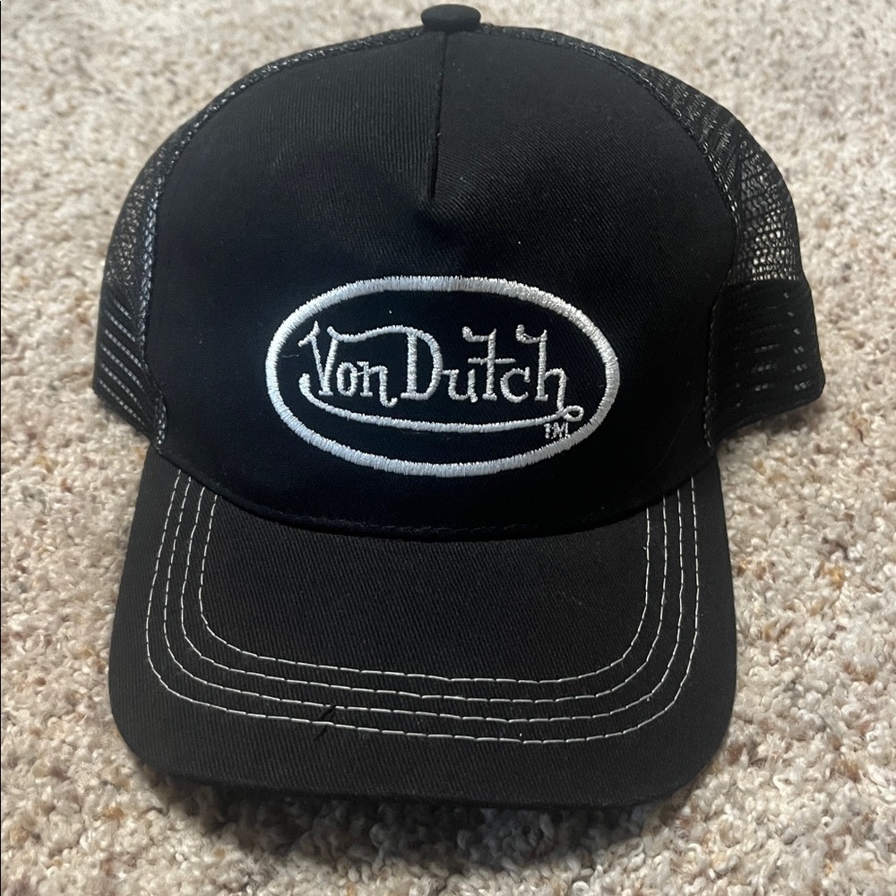 Von Dutch Black Trucker Hat